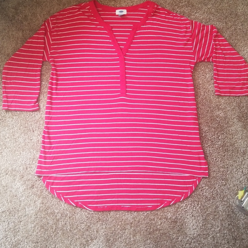 3/4 sleeve high low tunic
